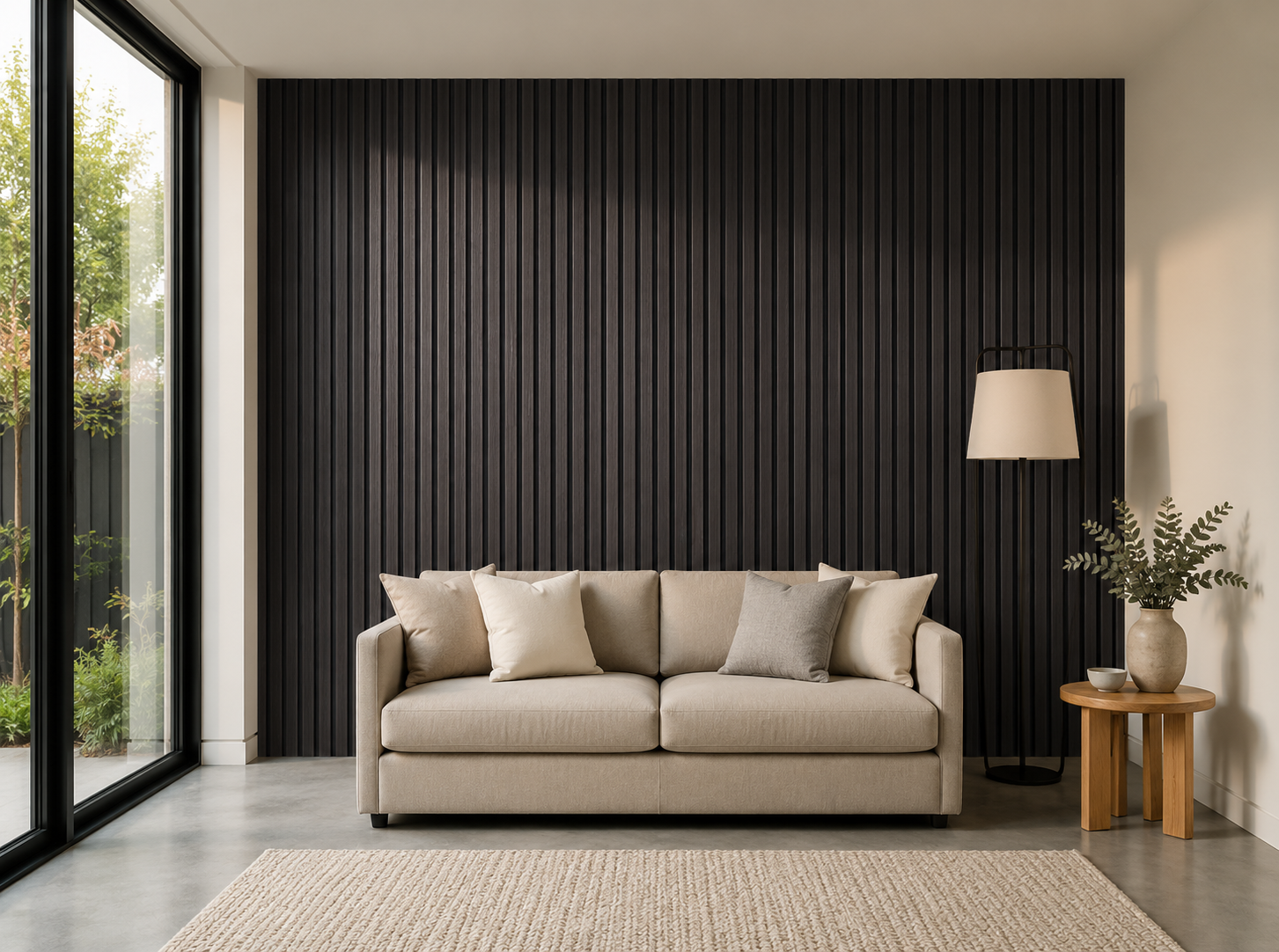Premium Walnut Acoustic Slat Wall Panel XL 270 × 110 cm