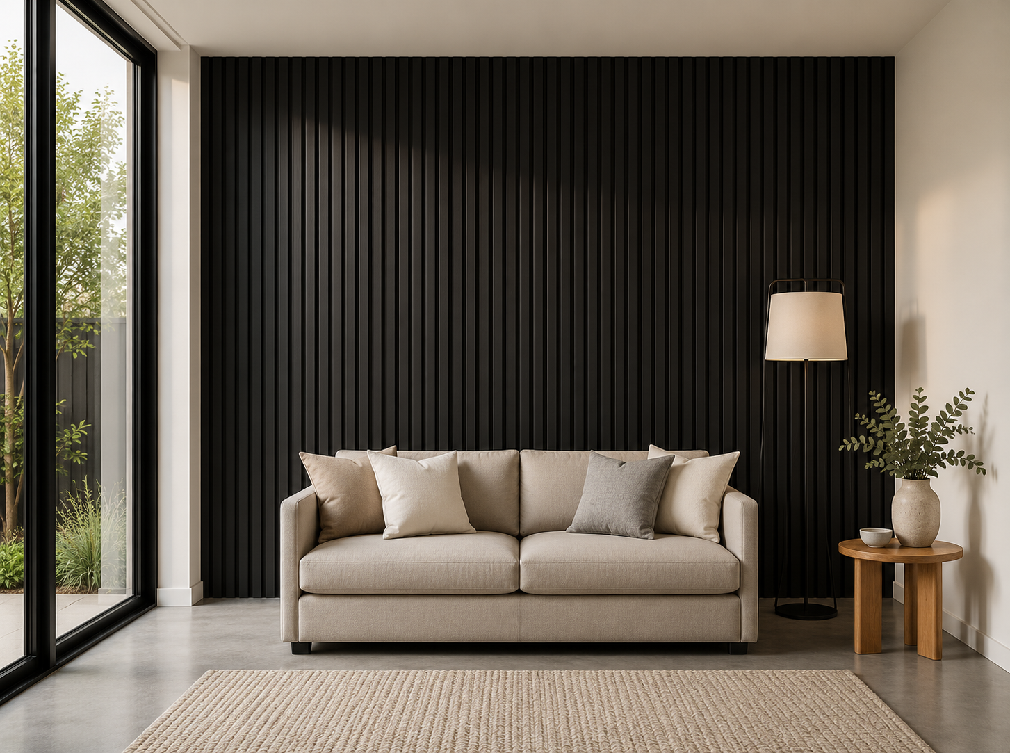 Premium Walnut Acoustic Slat Wall Panel XL 270 × 110 cm
